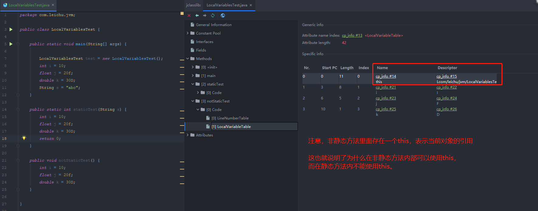 局部变量表-this